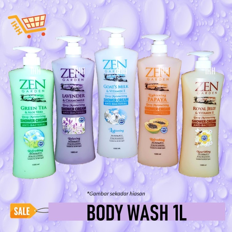 [Whole Malaysia] Fragrance Body Wash Bath Shower Cream Gel 1L Mandian