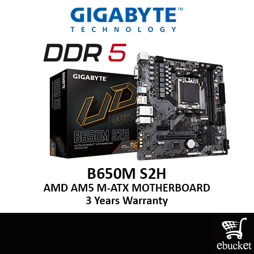 GIGABYTE B650M S2H DDR5 AMD AM5 Gaming M-ATX Mainboard Combo Deal RYZEN ...