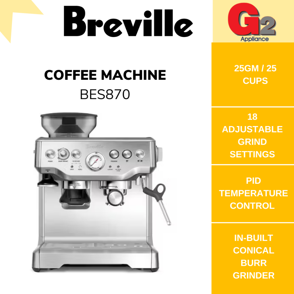 BREVILLE [NEW ARRIVALS] COFFEE MACHINE BES870 1 YEAR WARRANTY BY