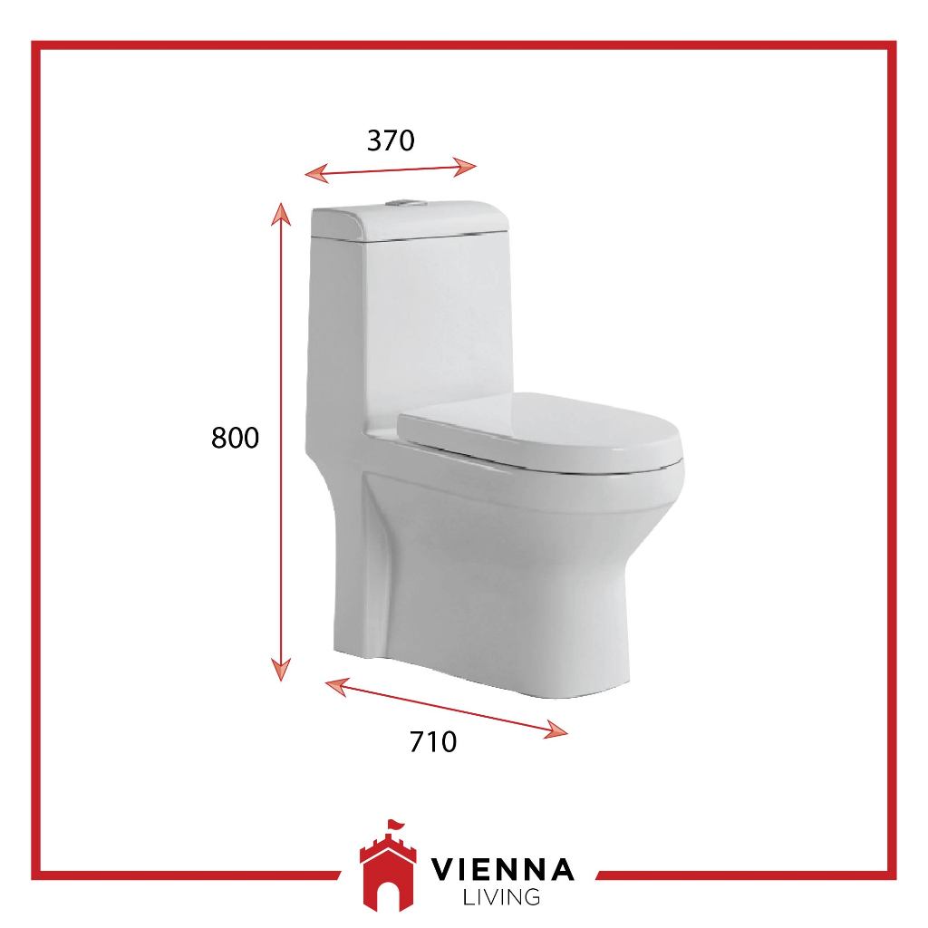 Mocha One Piece Water Closet WC Rimless Toilet Bowl MWC7601RL S trap 10 ...