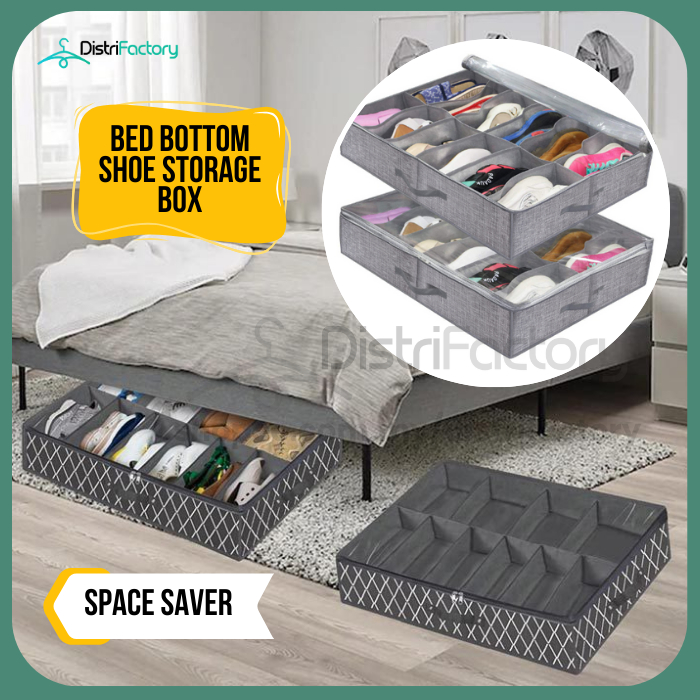 Under Bed Shoe Storage Organizer Anti-Dust and Moist with Clear Window ...