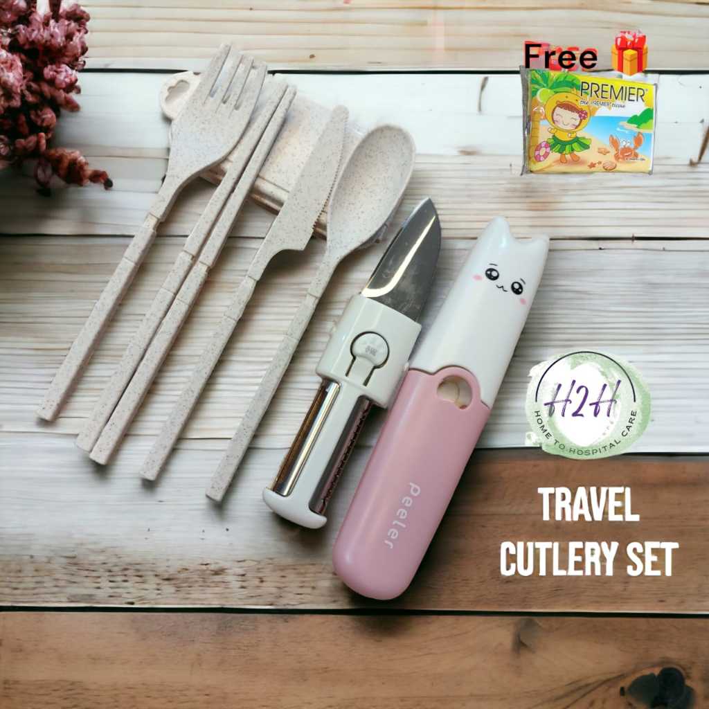 Cutlery Set Spoon Folk Chopstick Knife Peeler Travel Cultery Set Door