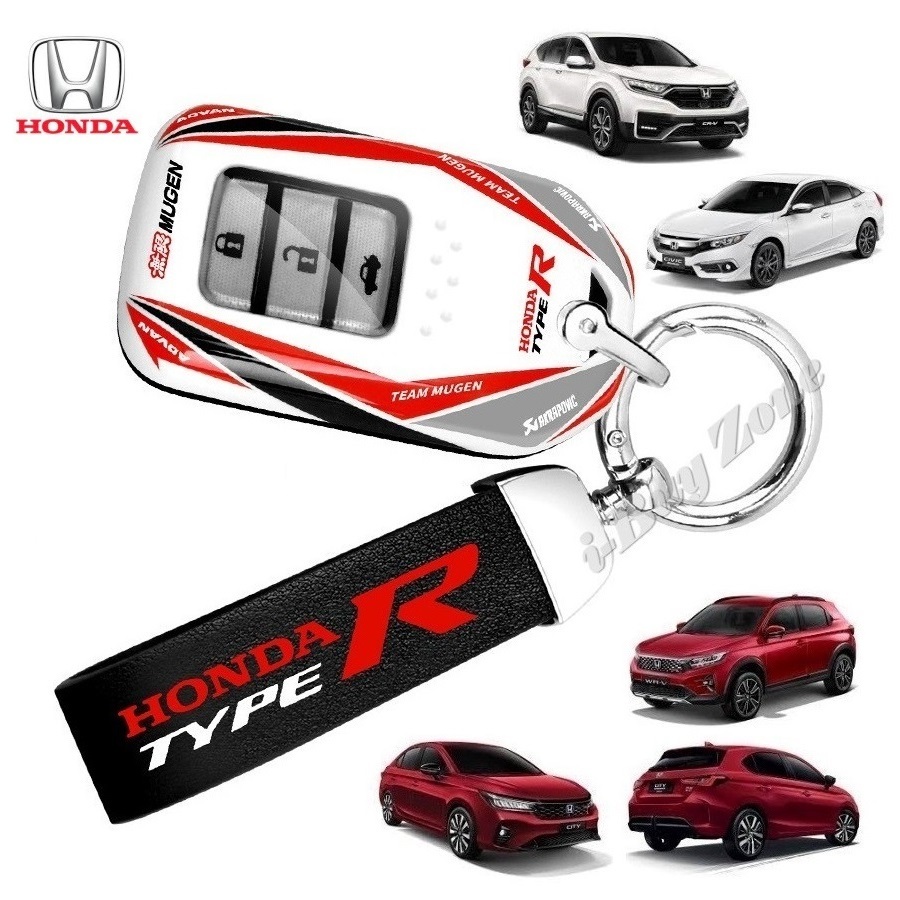 Honda Mugen Type R Keychain Car Key Cover for Accord, BR-V, City