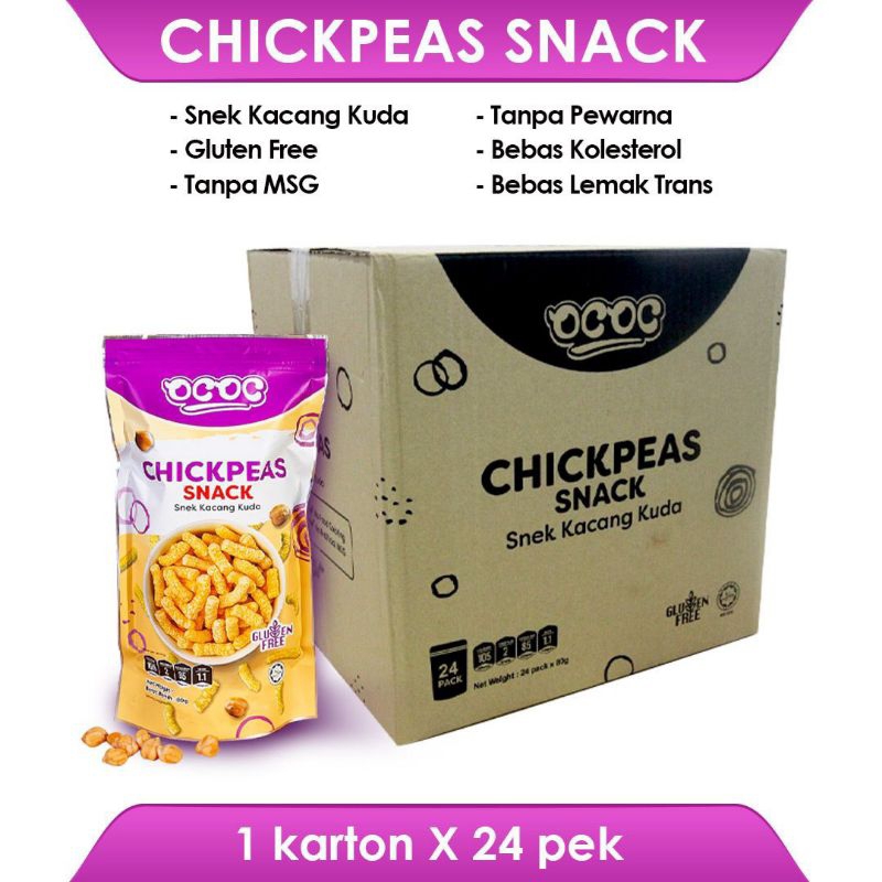 CHICKPEAS SNACK OCOC | DRRIZAL | OCOC | JAJAN SIHAT | KEROPOK KACANG ...