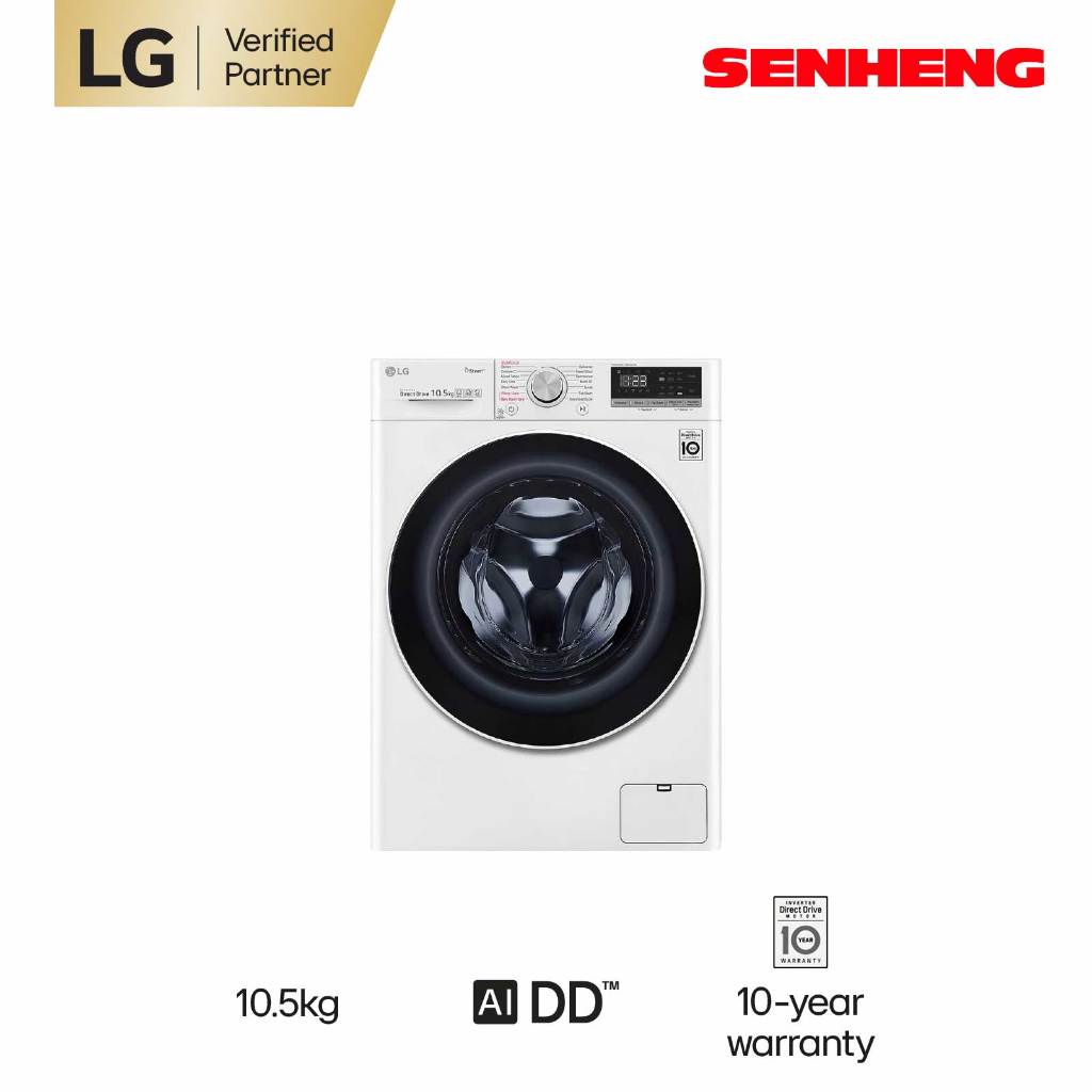 LG 10.5kg Front Load Washing Machine with AI Direct Drive™ & Steam
