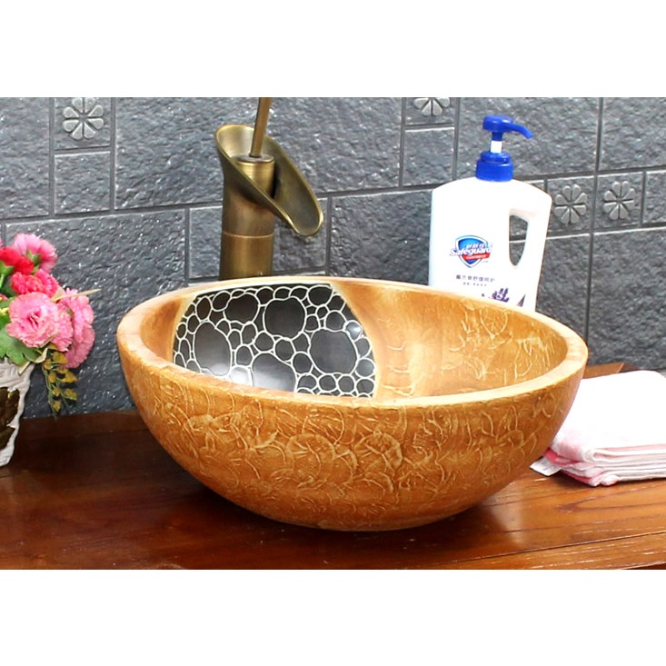 HAND MADE CERAMIC BASIN DESIGNER SRT BASIN ABOVE COUNTER TOP ART SINK ...