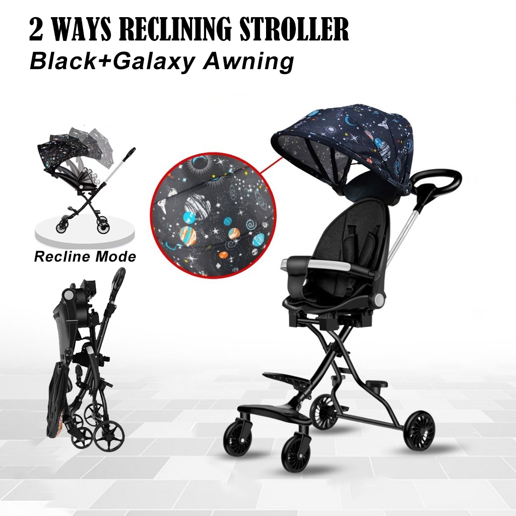 🔥Free Ship🔥 Stroller Baby Big 4 Wheels Lightweight Foldable Stable Soft ...