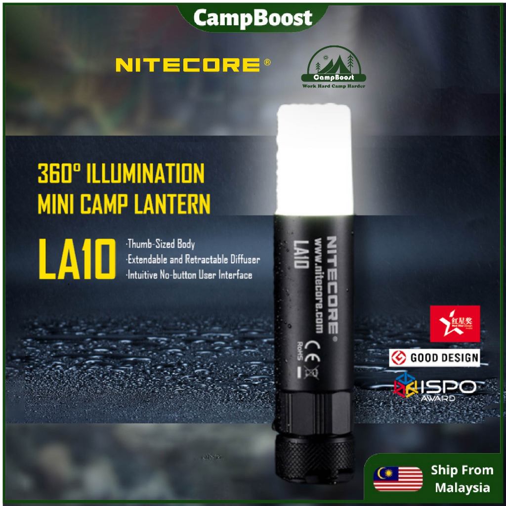 CampBoost NITECORE LA10 Mini Camping Lantern Led Light Lantern Light