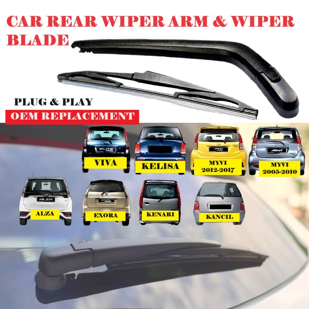 Car Rear Wiper Arm Blade Windscreen Window Wiper Belakang Myvi Kancil ...