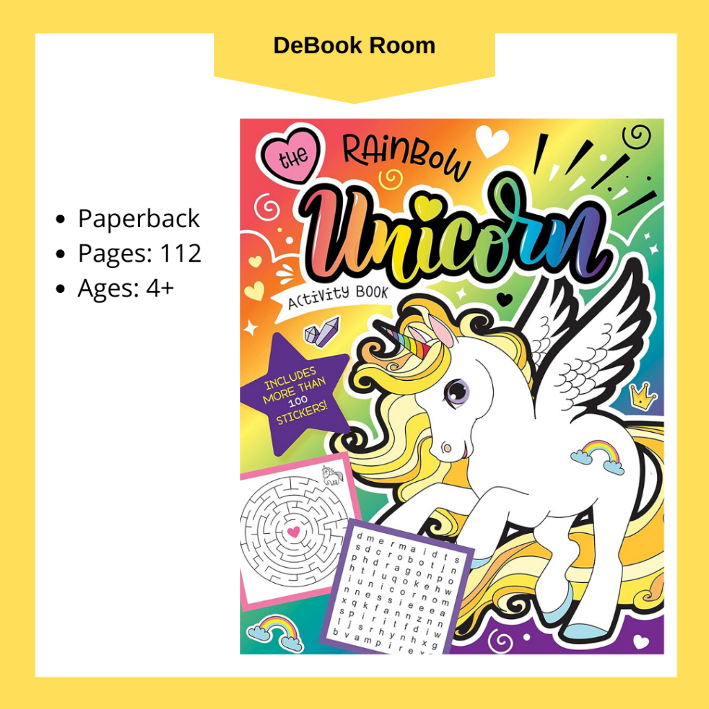 The Rainbow Unicorn Activity Book: Magical Games for Kids with Stickers ...