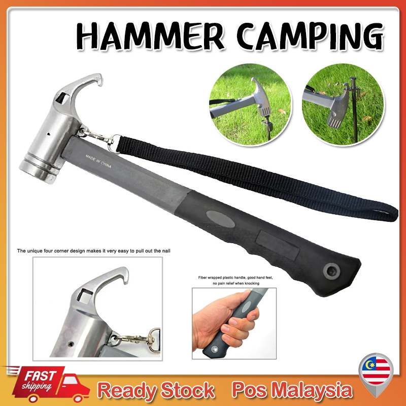 Tent Camping Peg Khemah Camping Hammer Flysheet Pole Holder Outdoor