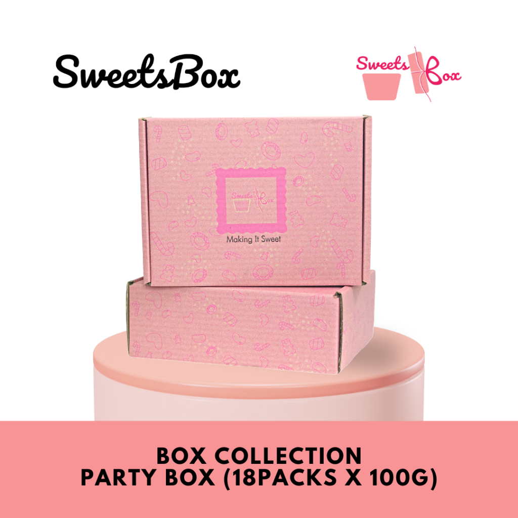 Sweetsbox Party Box 18packs x 100g Candy Gummy Halal Candy Buffet