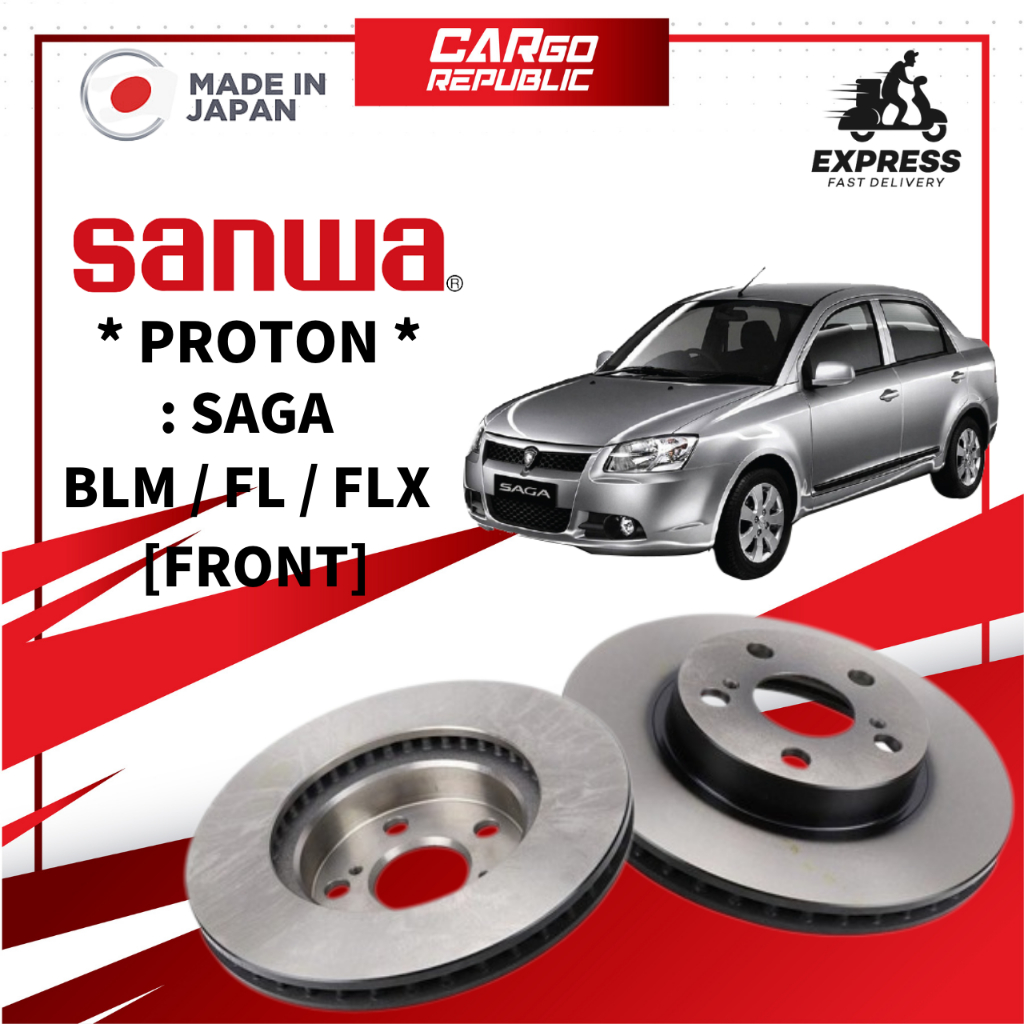Sanwa Disc Brake Rotor Proton Saga BLM , FL , FLX Front (Depan) 100% ...