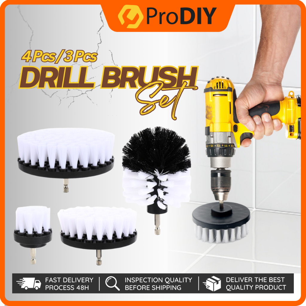 3 / 4pcs Electric Drill Brush Set Hand Held Brusher Cleaning Household