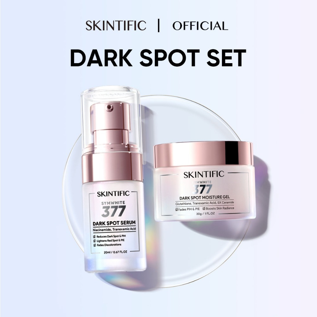 [2PCS]SKINTIFIC Anti Dark Spot Set 377 Serum + Cream moisturizer Niacinamide Brightening for