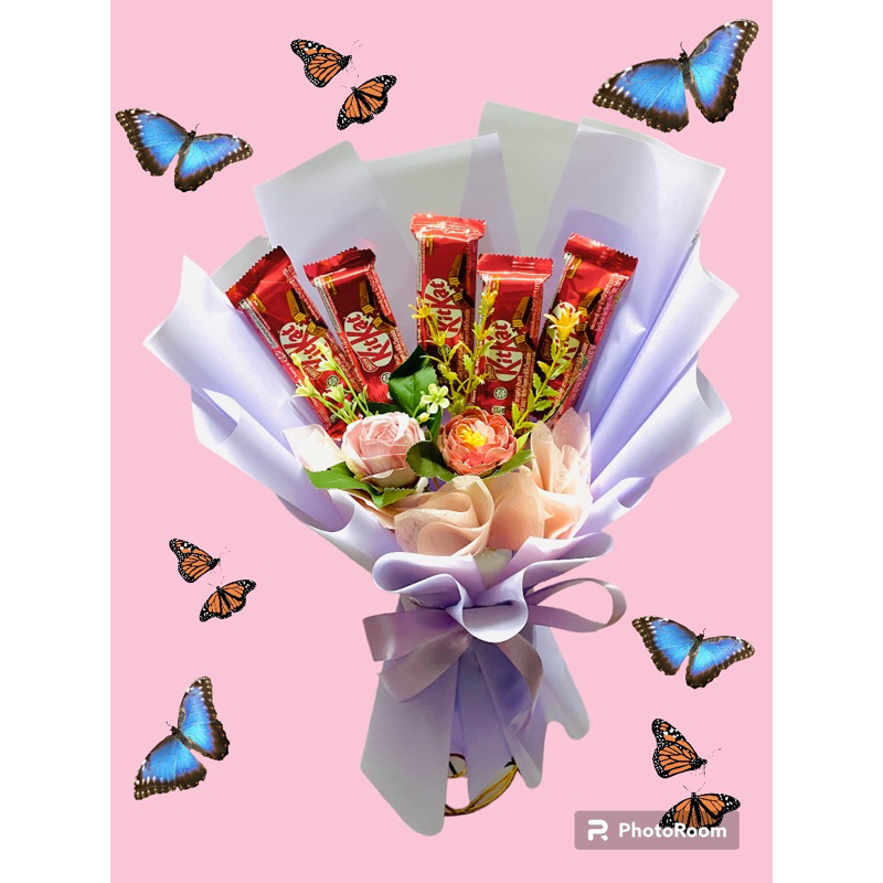 bouquet coklat kitkat cantik dan murah Shopee Malaysia
