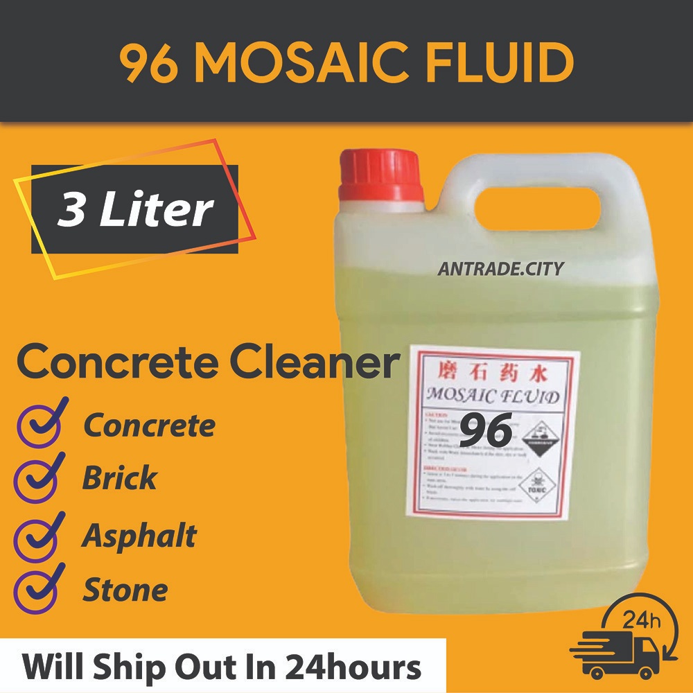 3000ML 96 Mosaic Fluid (Acid) 33 CONCRETE Mosaic Cleaner Acid Cement