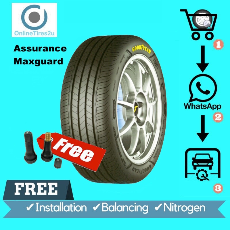 185/60R15 - Goodyear Assurance Maxguard (With Installation) | Shopee ...