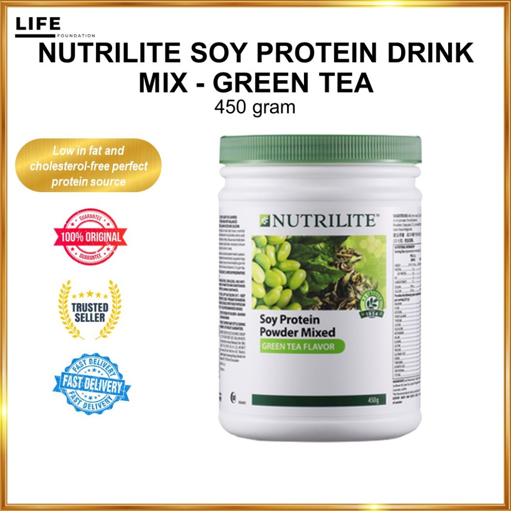 Nutrilite Soy Protein Drink Mix Green Tea Flavor 450g 蛋白质 Amway