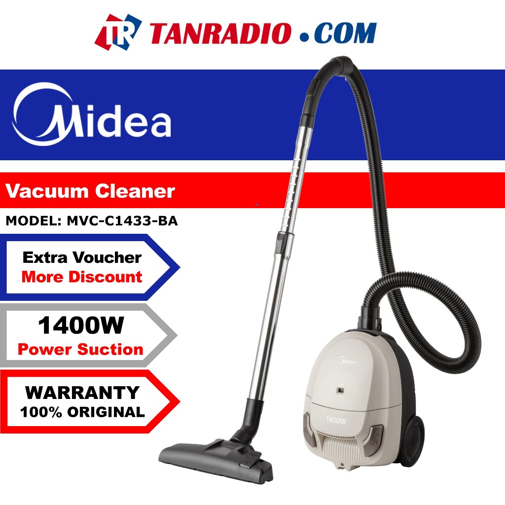 Midea Bagged Samsung Bagless Vacuum Cleaner White(1400W) MVCC1433BA