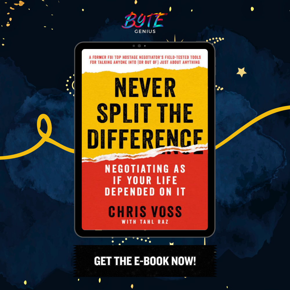 Never split the difference negotiating as if your life depended on it
