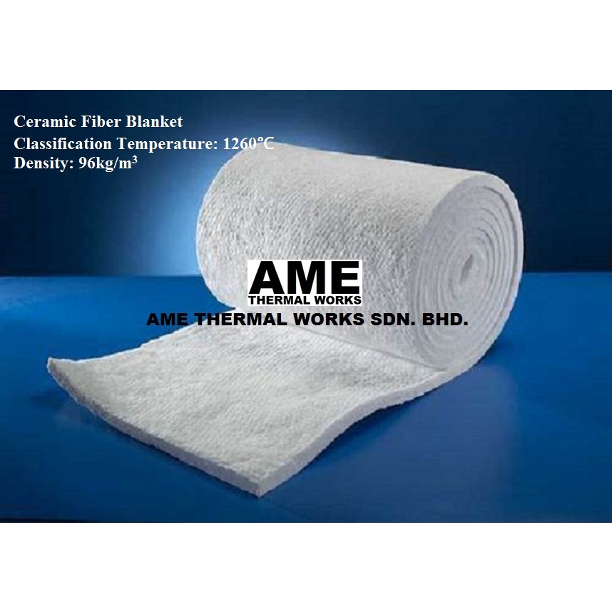 Ceramic Fiber Blanket 1260 Degree Celsius With Density 96 Kg/M3 (Thickness  25mm or 50mm)