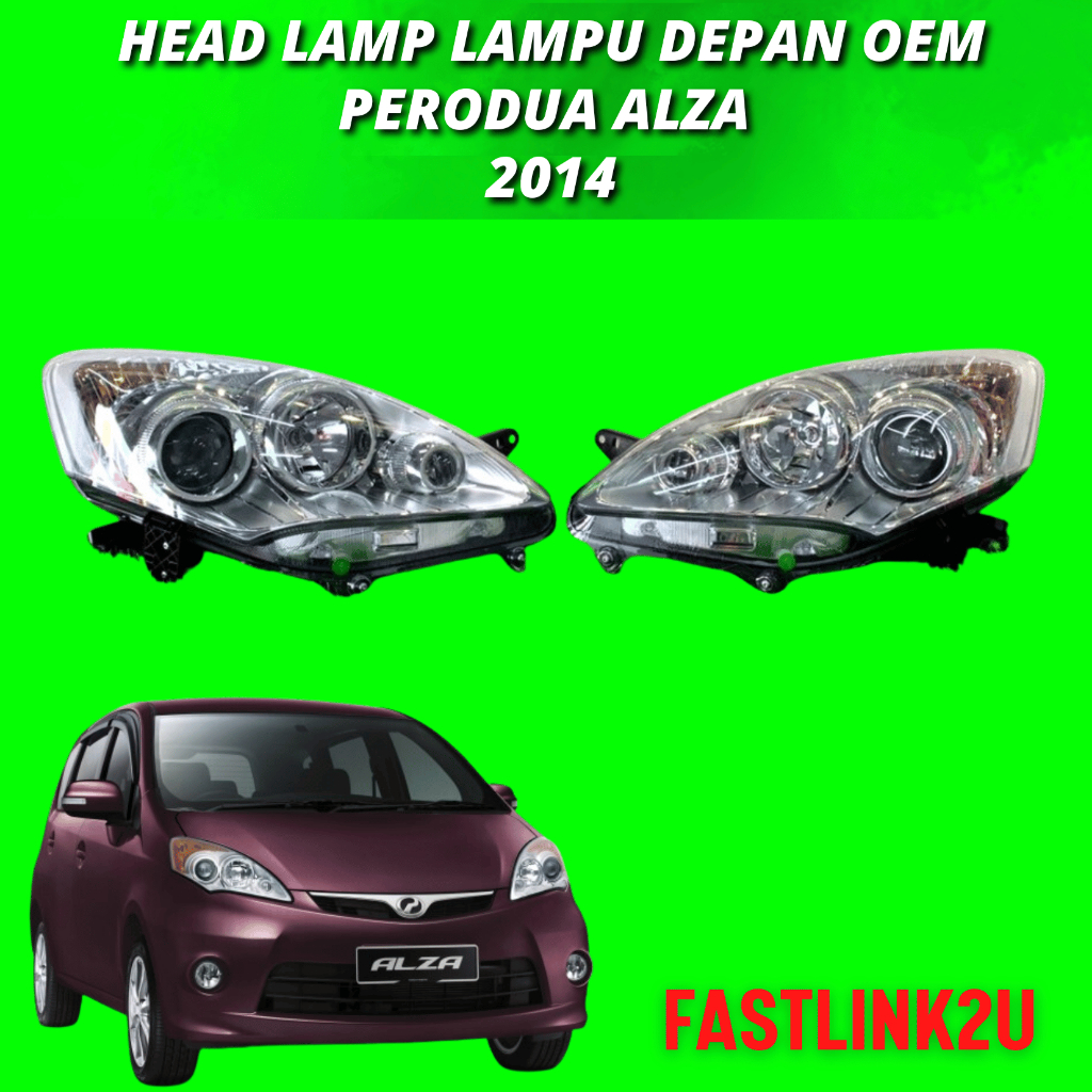 Fastlink Perodua Alza Head Lamp Lampu Kereta Headlamp Front Lamp Lights