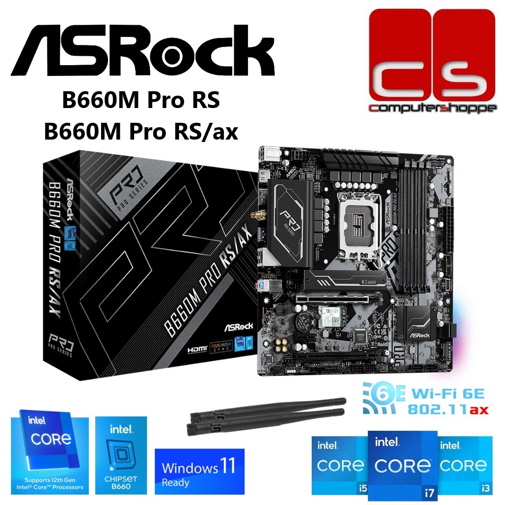 ASRock B660M Pro RS / B660M Pro RS/AX WIFI LGA 1700 Micro-ATX