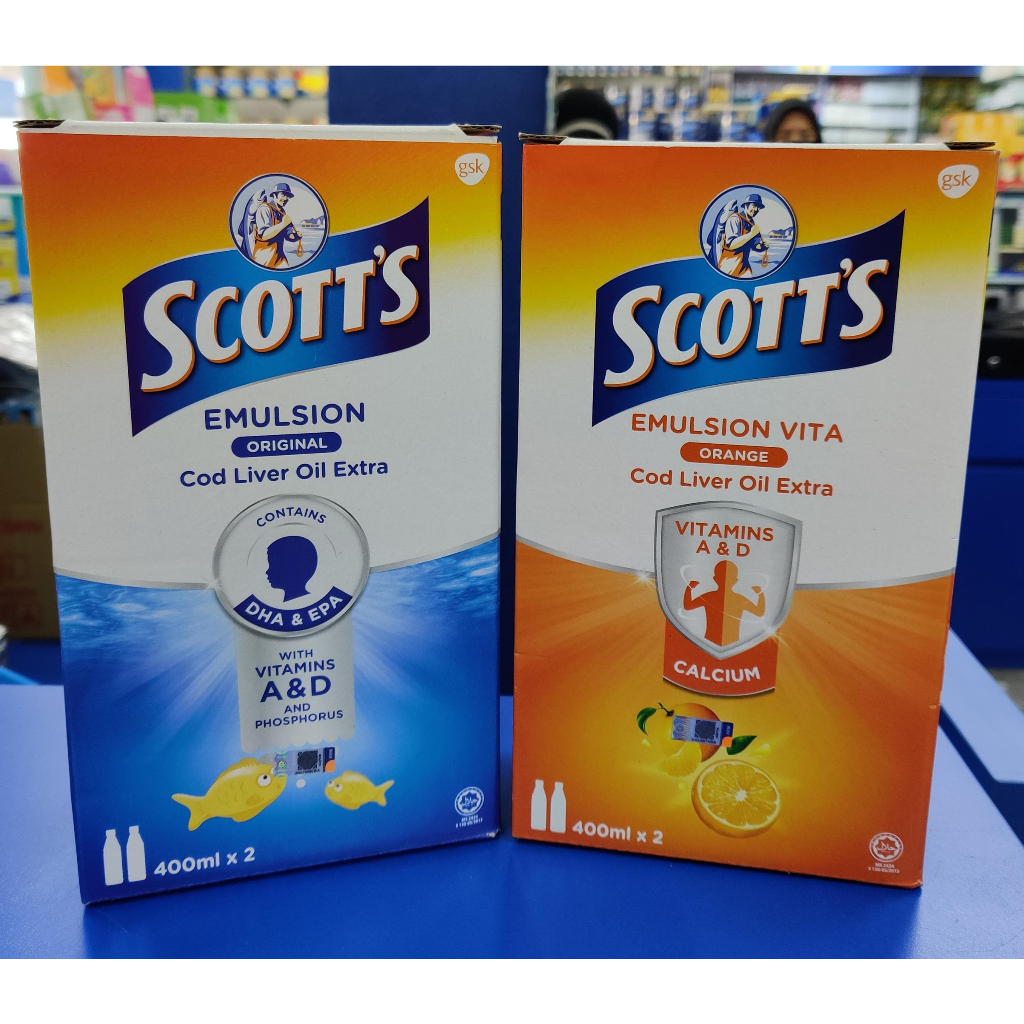 Scott's Emulsion Original / Orange 400ml / 2x400ml | Shopee Malaysia