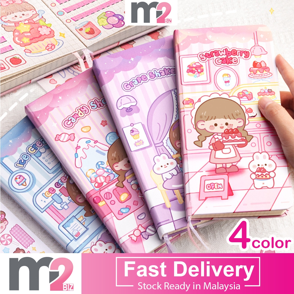 High Quality 88 Sheets 176 Page Kid Cartoon Notebook Free stickers set ...