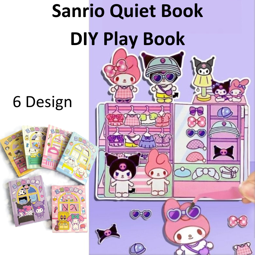 DIY Sanrio Quiet Book Kid Play Book Kuromi Book My Melody Cinnamoroll ...