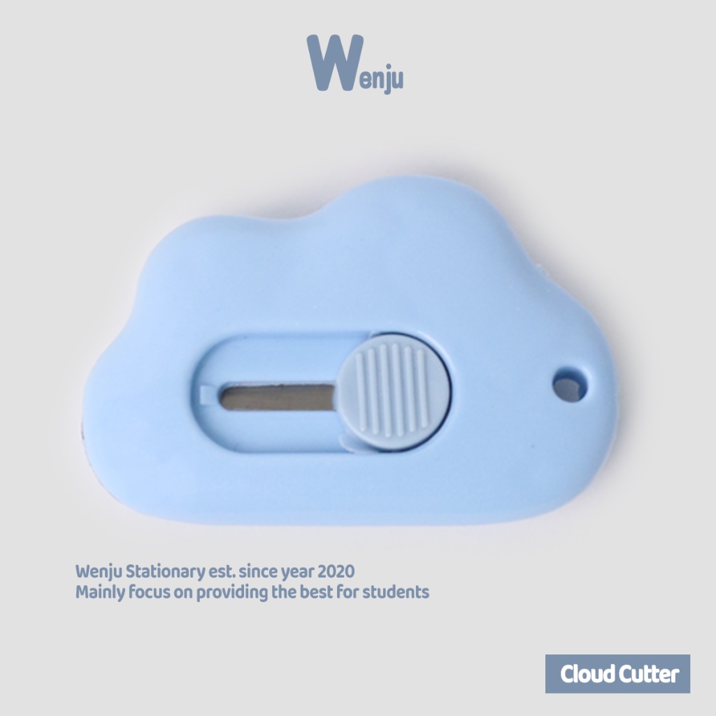 WENJU | Mini Cute Cloud Paper Cutter Knife or Blade (3colours) | Shopee ...