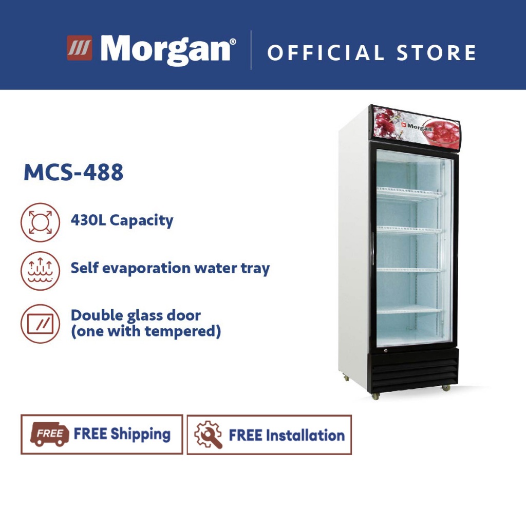 Morgan Chiller Showcase Door Display Fridge (430L) MCS-488 (Frost Free ...