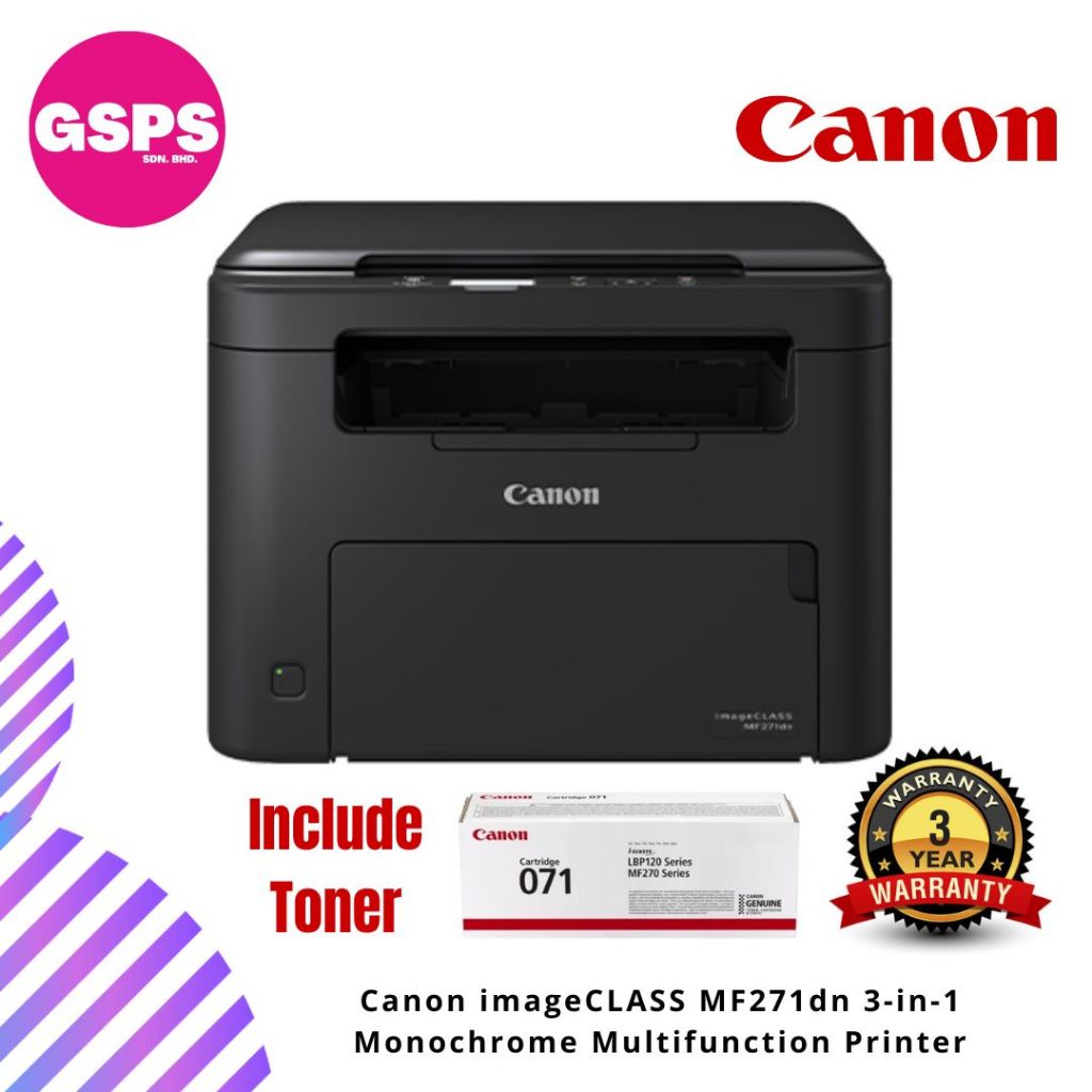 Canon imageCLASS MF271dn 3-in-1 Monochrome Multifunction Printer ...