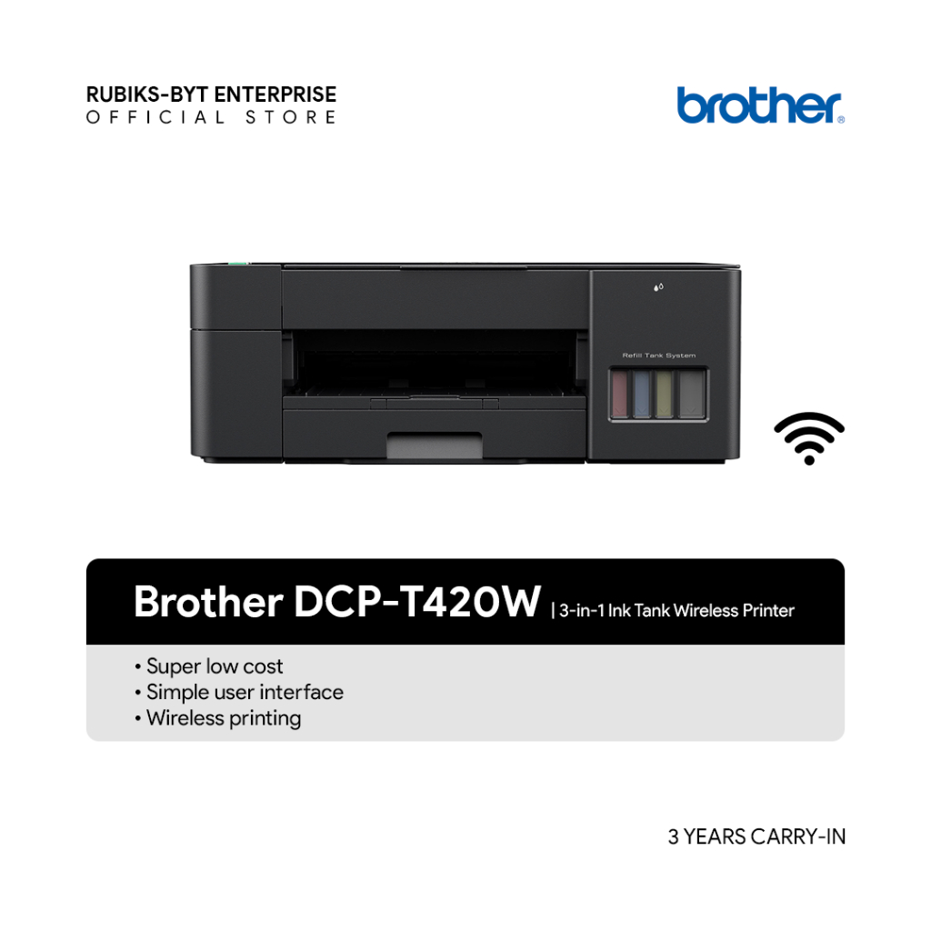 Brother DCPT420W Wireless 3In1 Ink Tank Printer Shopee Malaysia