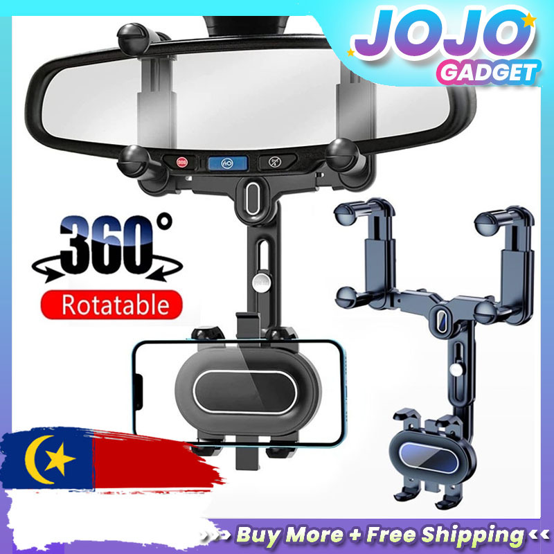 Rearview Mirror Phone Holder Car Phone Holder 360° Rotatable