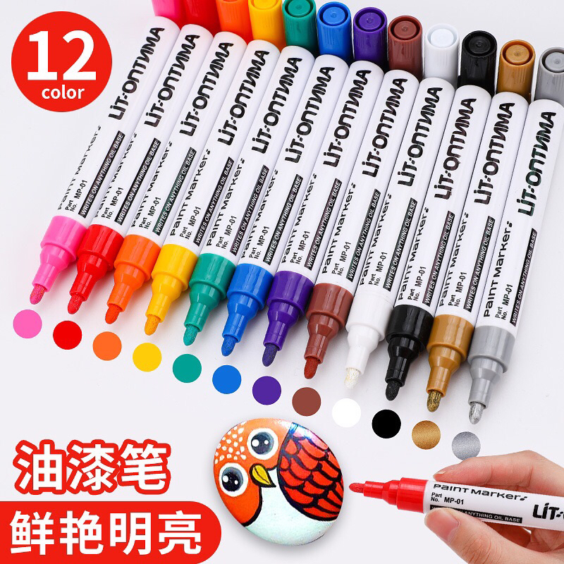 20 Color Paint Marker Pens Set Hand-Painted Graffiti Ceramic Stone Glass  Wood Markers Tire Metal Permanent Touch-Up Pen Cheap - AliExpress