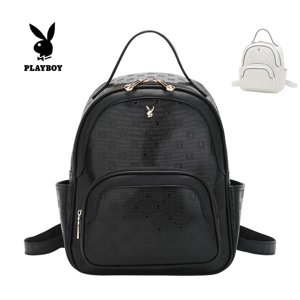 PLAYBOY BUNNY Ladies Monogram Backpack Multi Colour BYV 2036 Shopee Malaysia