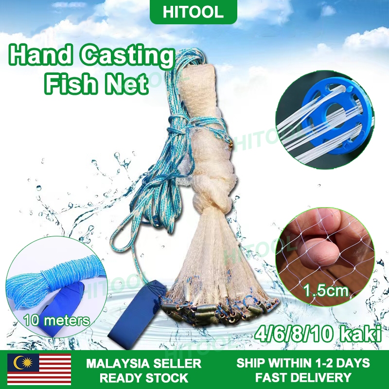 jaring ikan fishing net hand casting tangsi mesh bubu ikan bubu payung ...