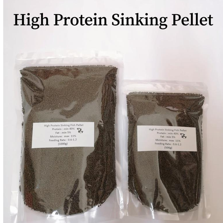 High Protein Fish Sinking Pellet 500g /1000g 高蛋白质下沉鱼饲料 Shopee Malaysia