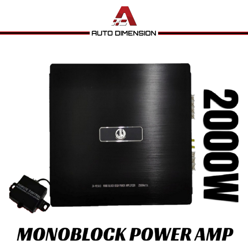 JW HIFI Monoblock Amplifier Car 2500W Monoblock CLASS D 2 Channel High