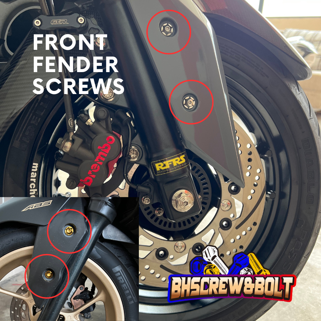 💫🇹🇭🇲🇾XMAX NMAX NVX Front Rear Fender MUDGUARD Screw Skru Magat 100% ...