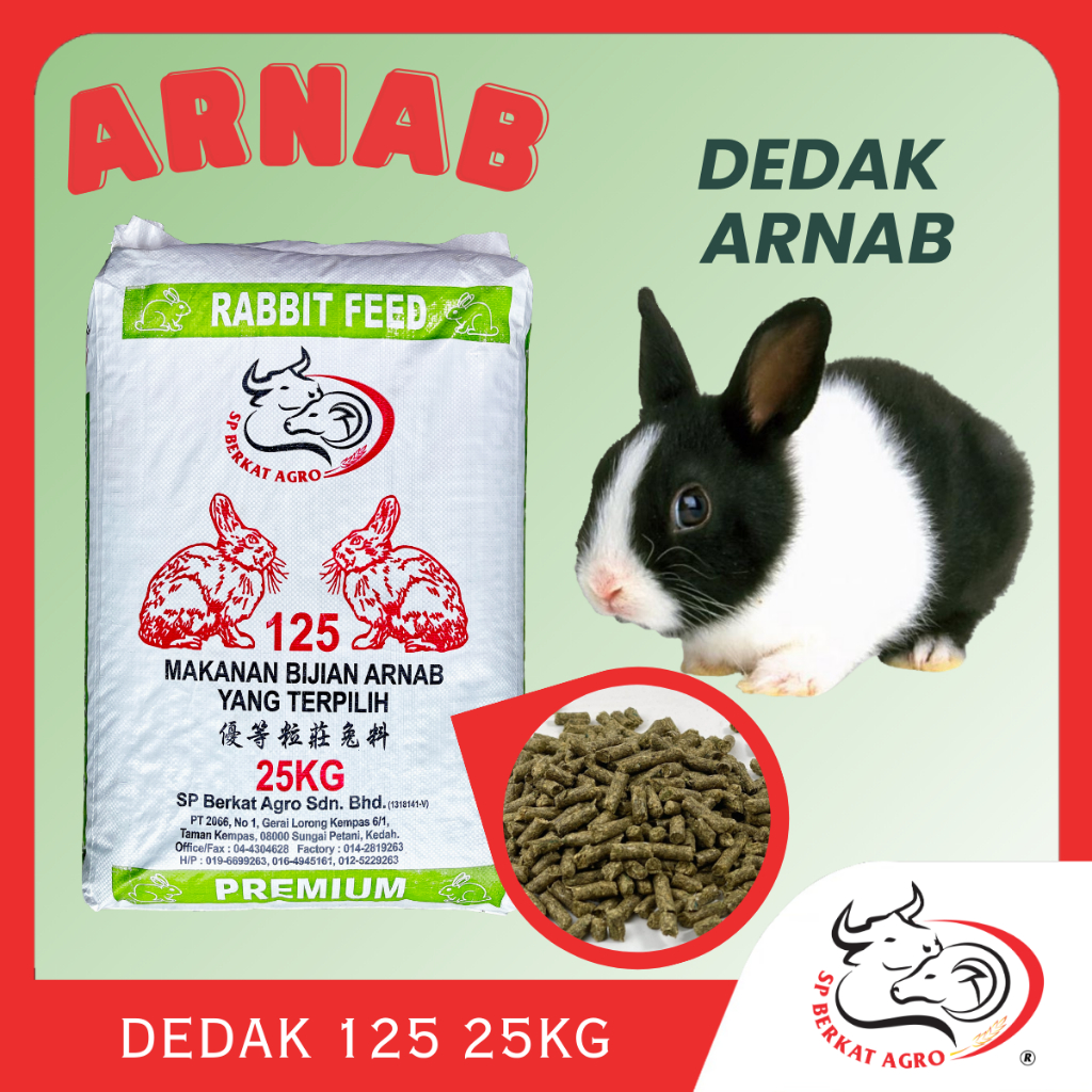 [25KG] DEDAK ARNAB 125 / PREMIUM RABBIT FEED | Shopee Malaysia