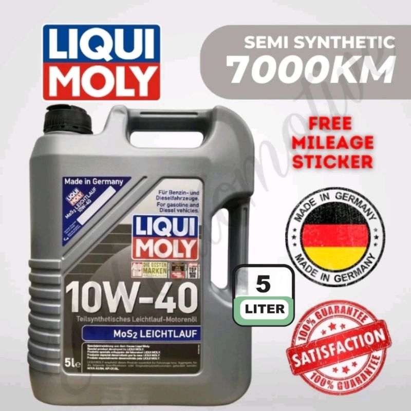 ORIGINAL LIQUI MOLY MOS2 10W40 SYNTHETIC ENGINE OIL 5L GERMANY IMPORT
