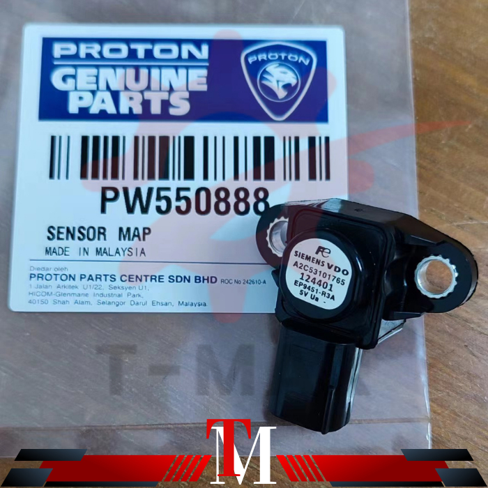 MAP SENSOR 3 PIN PROTON WIRA SATRIA 1.3 1.5 VDO, ARENA PW550888 MANIFOLD AIR INTAKE BOOSTER