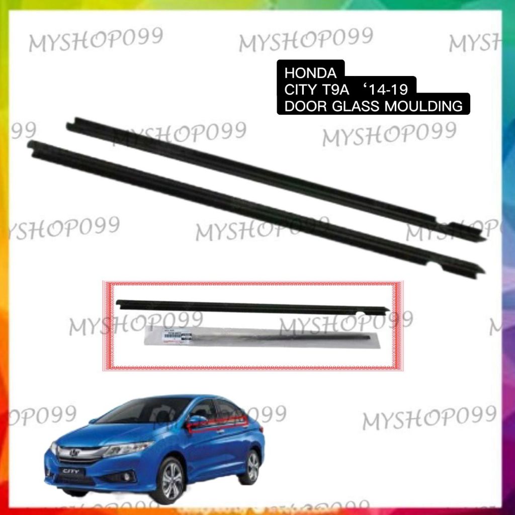 HONDA CITY GLASS DOOR MOULDING 1419 SEAL RUBBER OUTER STRIP WINDOW