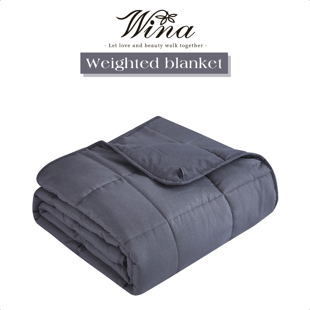 WINA Weighted Blanket (15 lbs 150cm x 200cm) Breathable Thick Blanket