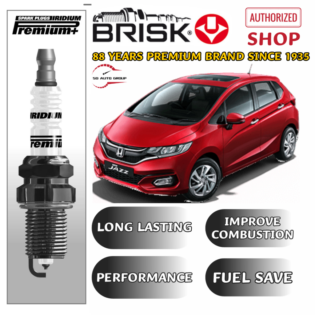 BRISK PREMIUM+ PLUS P1(1619)DOR15YIR-9 - HONDA JAZZ GK5/T5A SPARK PLUG ...