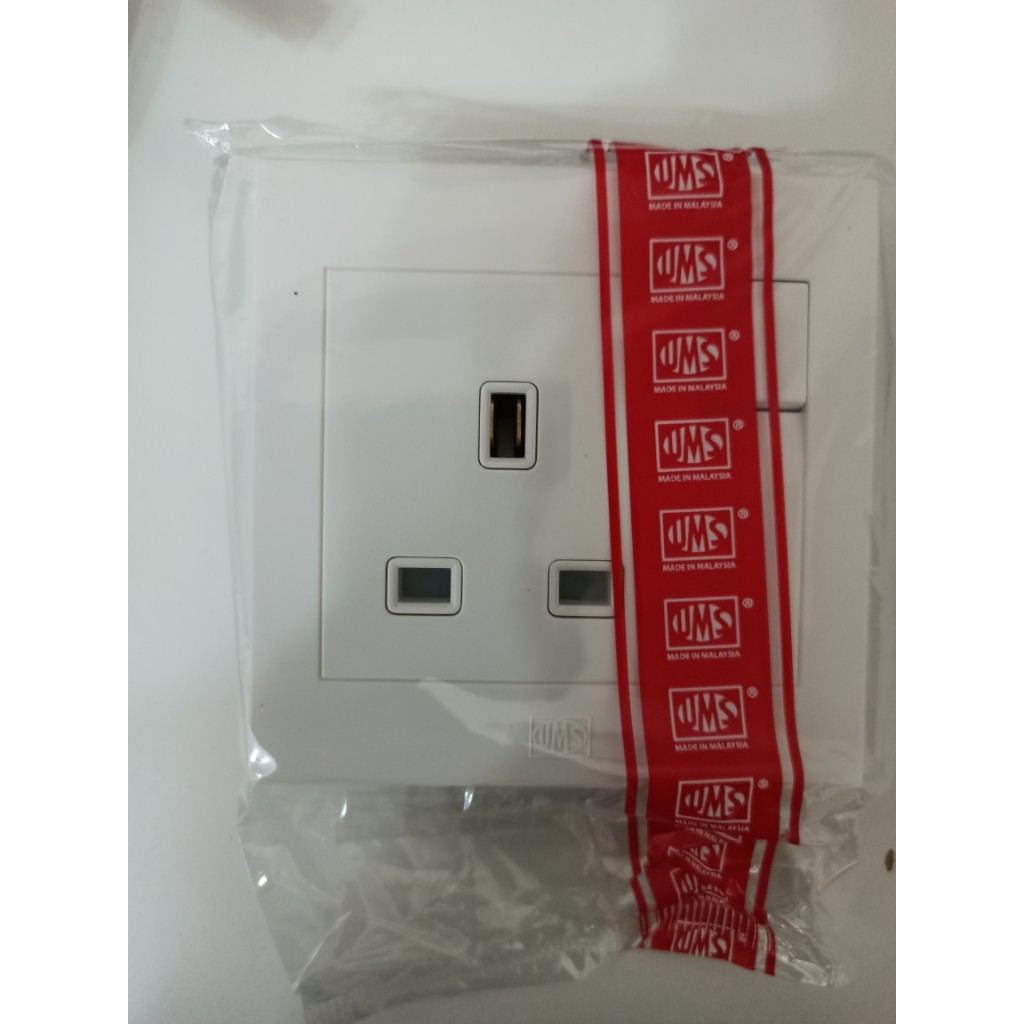 UMS 9113 13A Switch Socket 1Gang Suis Lampu Suis DingDing Soket Plug ...