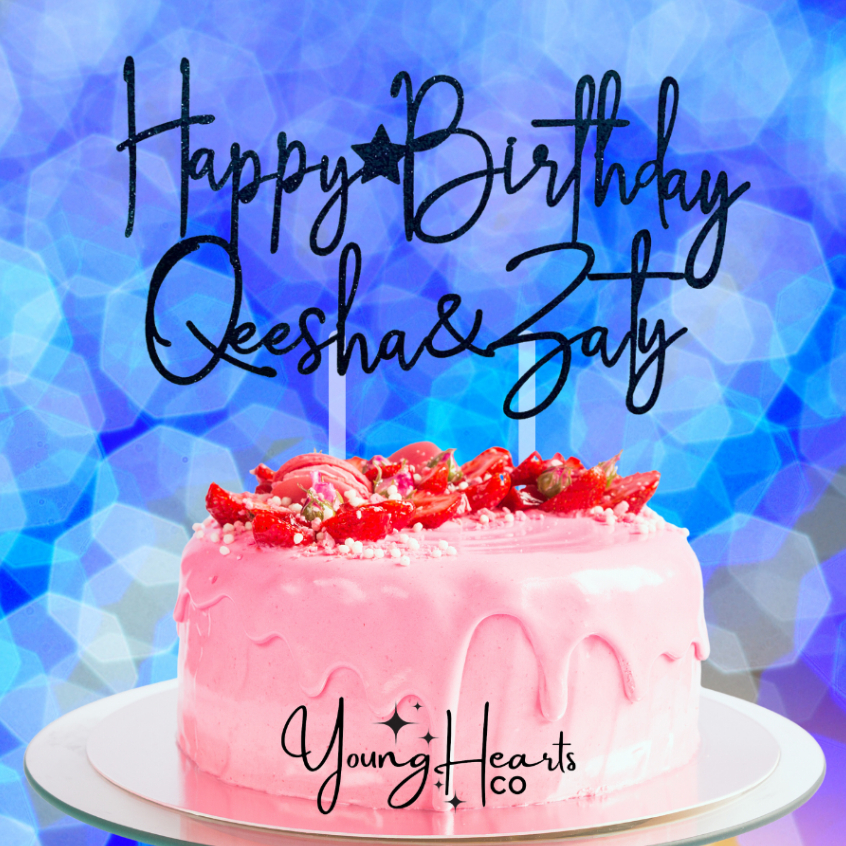 Custom Floating Cake Topper | Personalize Names | Wedding Topper ...